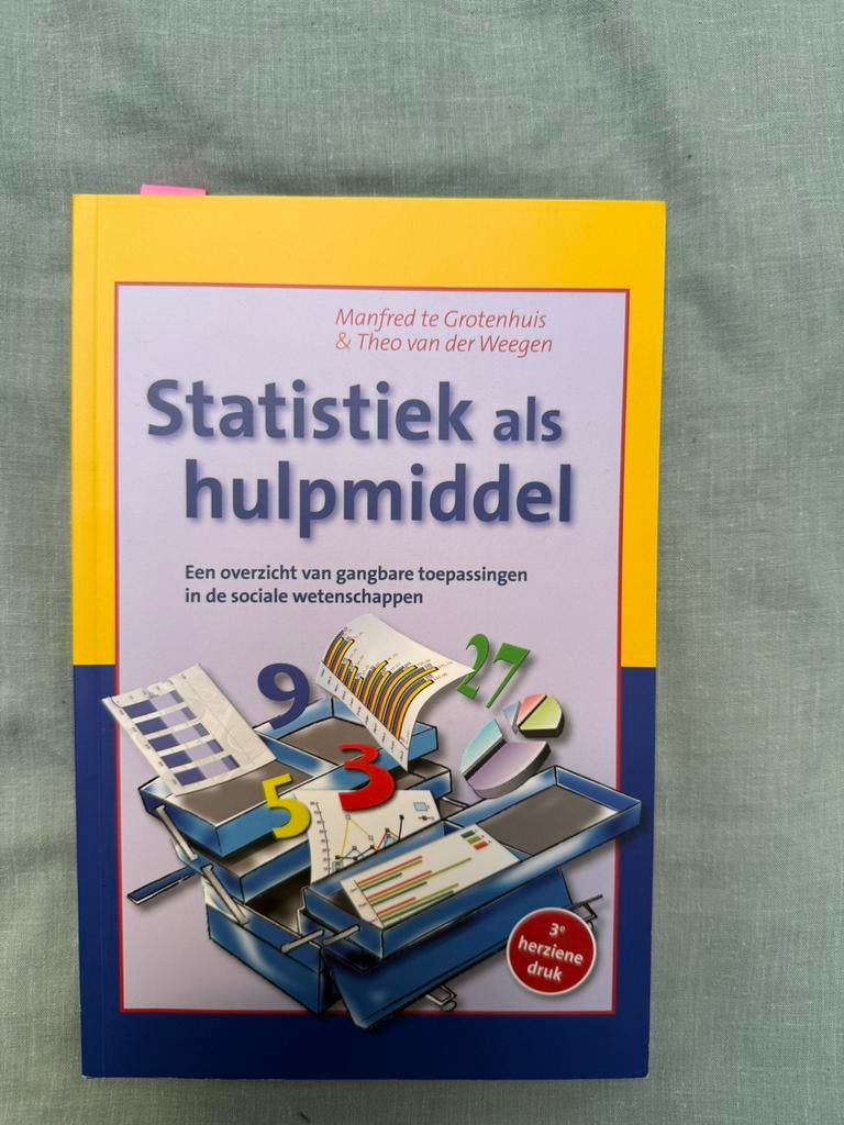 Statistiek als hulpmiddel, Ophalen of Verzenden, Beta, Gelezen, WO