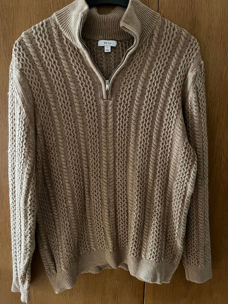 Reiss heren schipperstrui, Ophalen of Verzenden, Zo goed als nieuw, Maat 52/54 (L), Beige