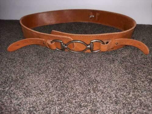 Cognac riem college style, 90 tot 100 cm, Heupriem, Ophalen of Verzenden, Zo goed als nieuw