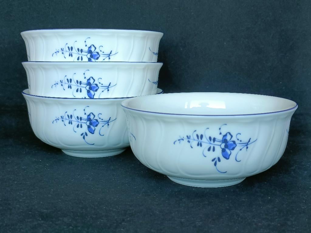 Villeroy & Boch Vieux Luxembourg - 4 ronde schaaltjes, Ophalen of Verzenden, Zo goed als nieuw, Kom(men), Overige stijlen