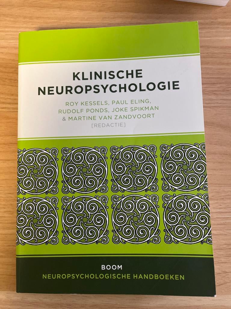 Klinische Neuropsychologie - Roy Kessels, Boeken, Studieboeken en Cursussen, Ophalen of Verzenden, Gamma, Zo goed als nieuw, WO