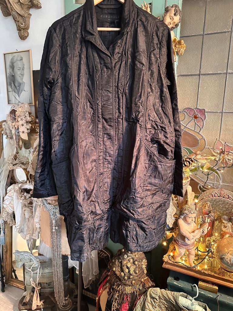 Rundholz dip : nieuwe zijden jas XL, Ophalen of Verzenden, Nieuw, Maat 46/48 (XL) of groter, Zwart