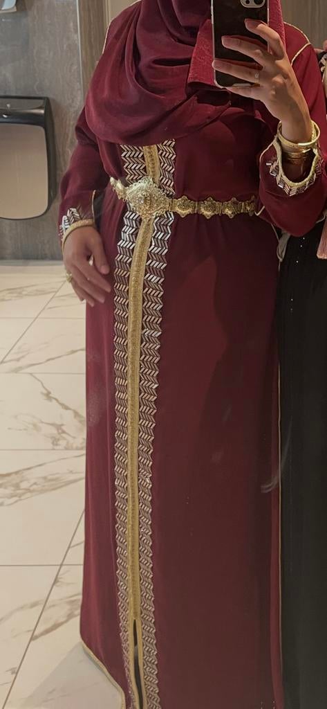 Mooie bordeaux kaftan, Overige typen, Maat 46/48 (XL) of groter, Ophalen of Verzenden, Zo goed als nieuw
