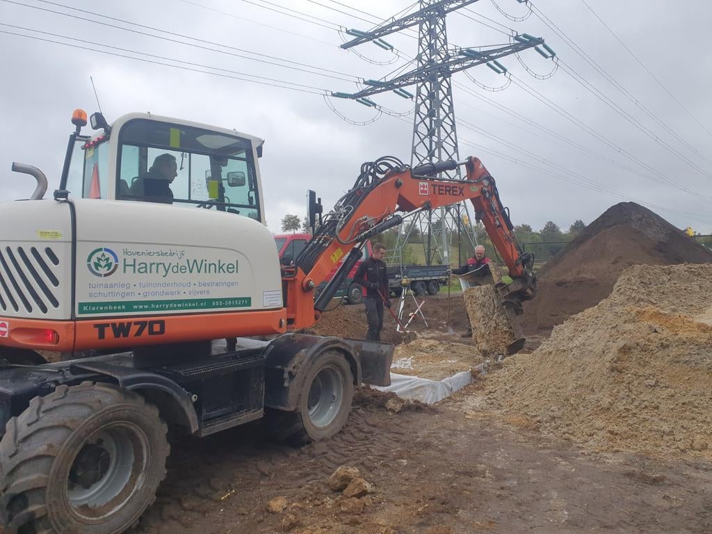 Kraan verhuur minishovel  minikraan  trekker kipper, Tuin- of Vijveraanleg