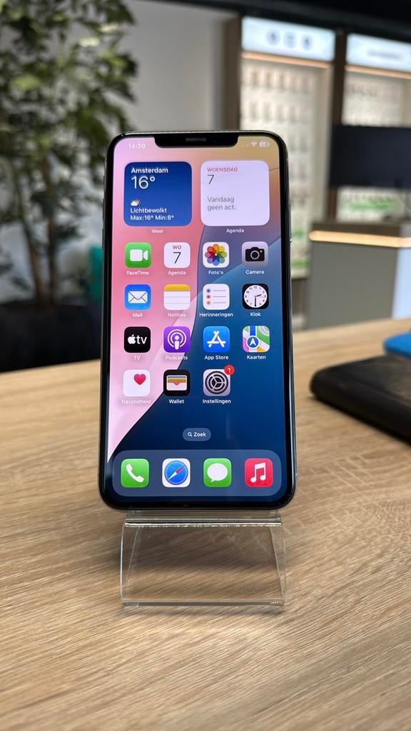  iPhone XS Max 64GB Silver Batterij 100% 2 jaar garantie, Telecommunicatie, Mobiele telefoons | Apple iPhone, Ophalen of Verzenden