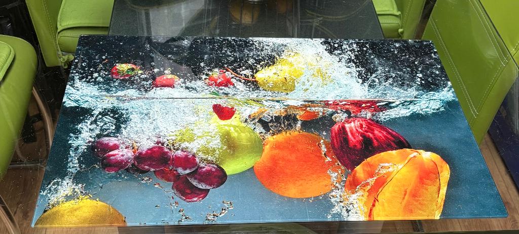 Glazen spatscherm, Huis en Inrichting, Keuken | Keukenelementen, Minder dan 50 cm, Overige kleuren, Ophalen of Verzenden, Zo goed als nieuw