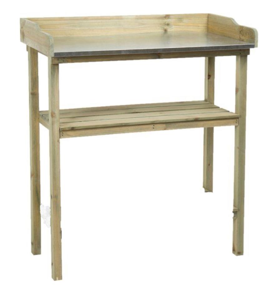 Oppottafel met zinken blad - 83cm x 40cm x 85cm, Verzenden, Nieuw, Overige typen