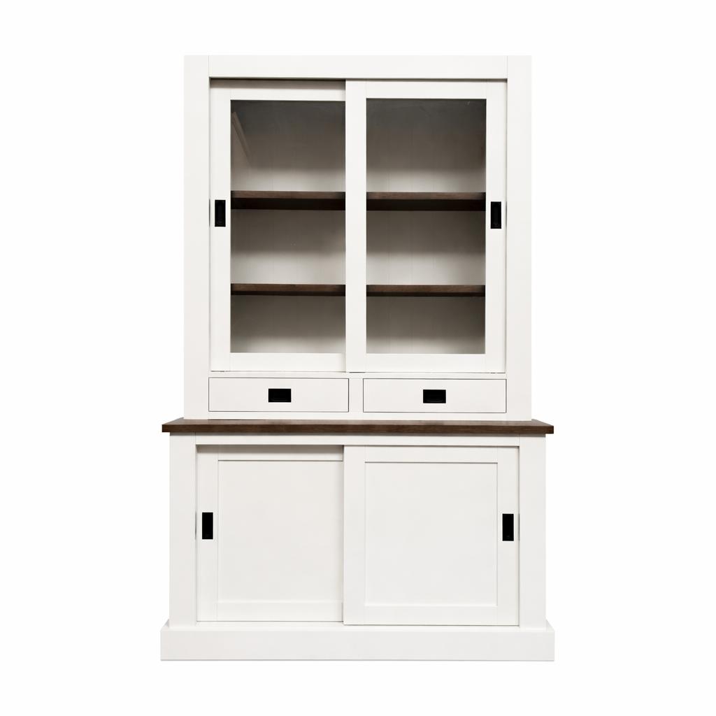 Voorraad buffetkast 130cm - ral 9010 - NU VOOR €1350,-!!, Eikenhout, 200 cm of meer, Nieuw, Ophalen of Verzenden