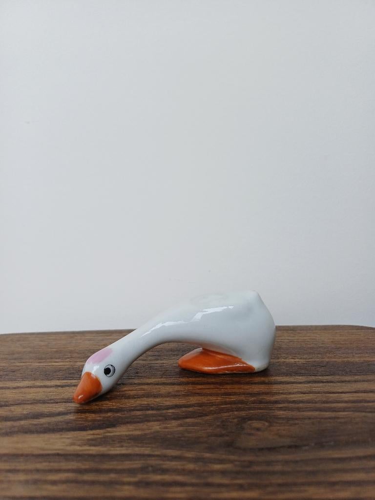 Vintage beeldje gans, Verzamelen, Ophalen of Verzenden, Gebruikt, Dier