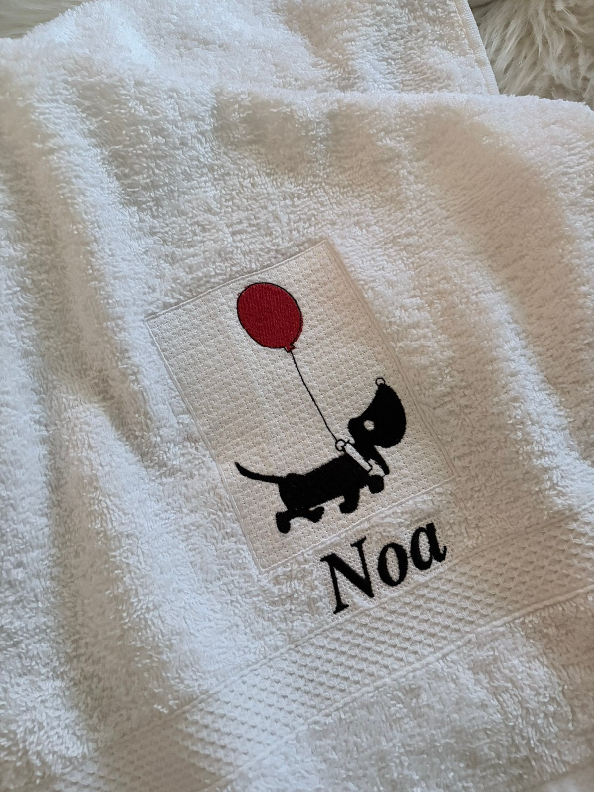 Persoonlijke  handdoek met Takkie of Siepie (50x100 cm), Katoen, Overige kleuren, Nieuw, Theedoek of Handdoek