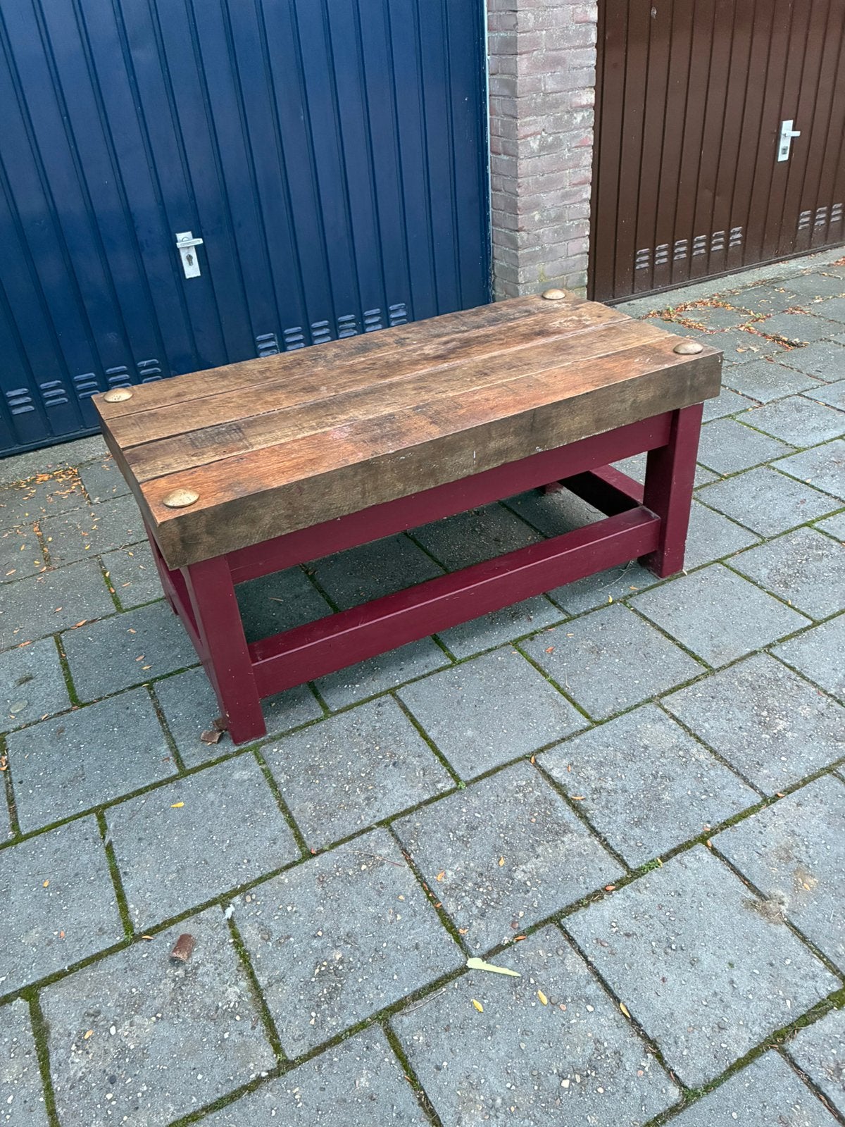 Zeer zware salontafel , blad is 10 cm., Ophalen, 50 – 75, Gebruikt, 100 tot 150 cm