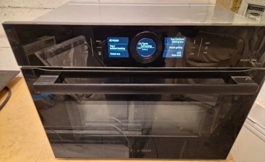 Bosch combimagnetron Carbon black CMG836NC1, Witgoed en Apparatuur, Magnetrons, Ophalen, Combimagnetron, Hete lucht, Zo goed als nieuw
