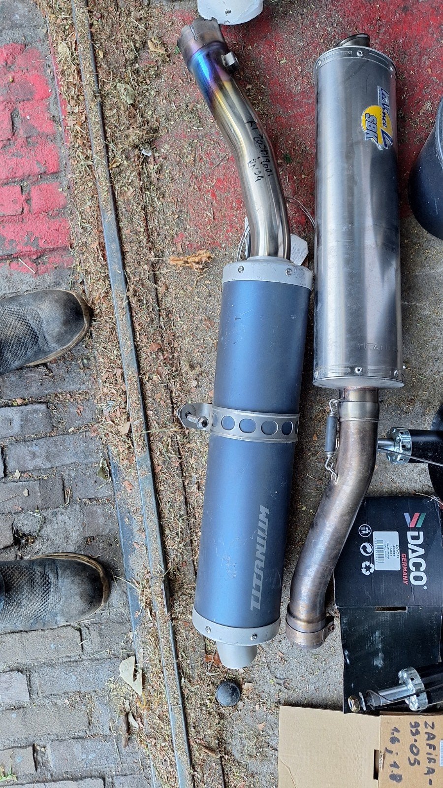 Titanium uitlaat voor motorfiets R1, Ophalen of Verzenden, Gebruikt