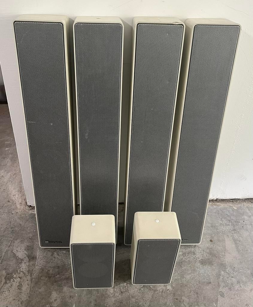 Set Toa column speakers 4 x TZ-309 + 2x TZ-109, Ophalen of Verzenden, 120 watt of meer, Front, Rear of Stereo speakers, Overige merken