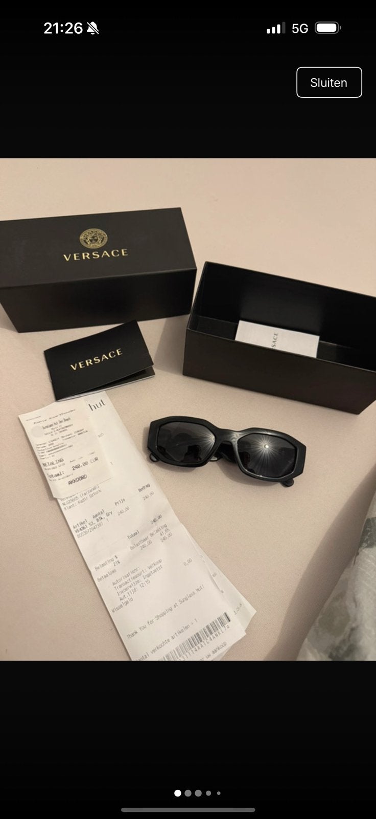 Versace brillen, Ophalen of Verzenden, Zo goed als nieuw, Zwart, Overige merken