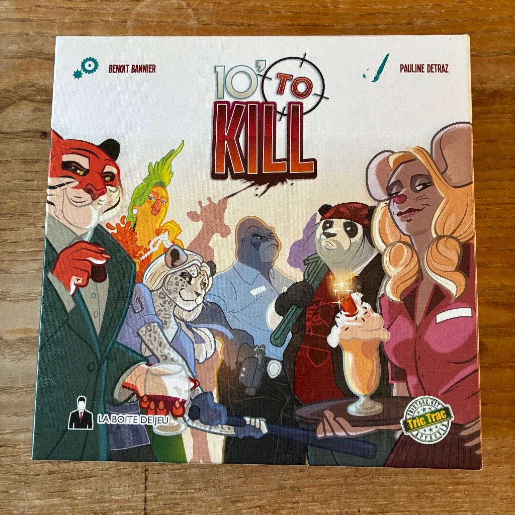 La Boîte de Jeu - 10' to Kill bordspel (2-4 spelers, 14+jr), Een of twee spelers, Ophalen of Verzenden, Zo goed als nieuw, La Boîte de Jeu