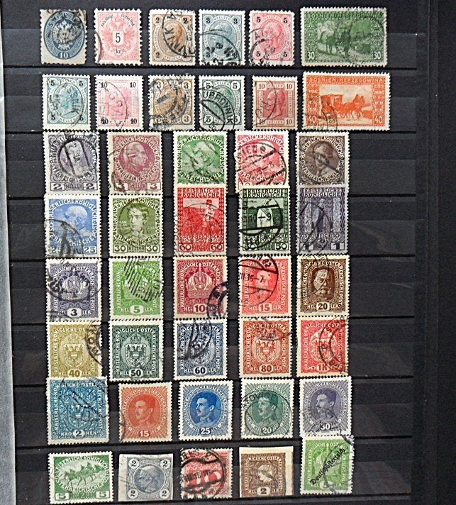Oostenrijk Habsburg Monarchie periode 1870-1918 42 zegels, Ophalen of Verzenden, Gestempeld