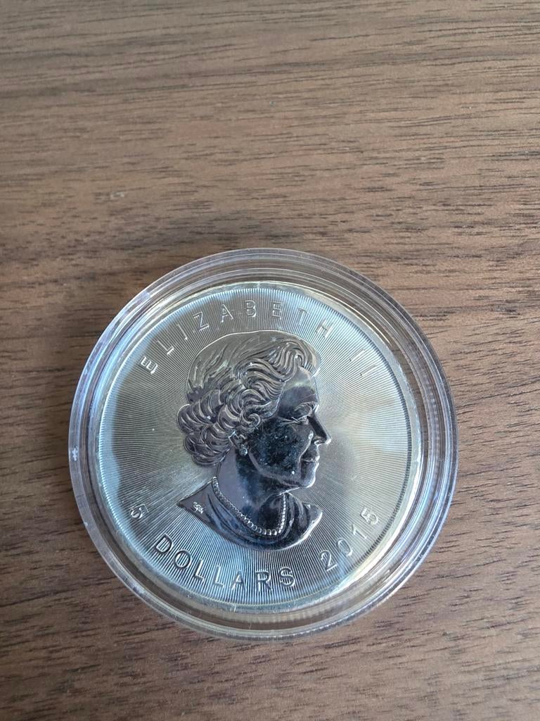 2015 Canadese Zilveren Maple Leaf 1 oz, Verzenden, Noord-Amerika, Losse munt, Zilver