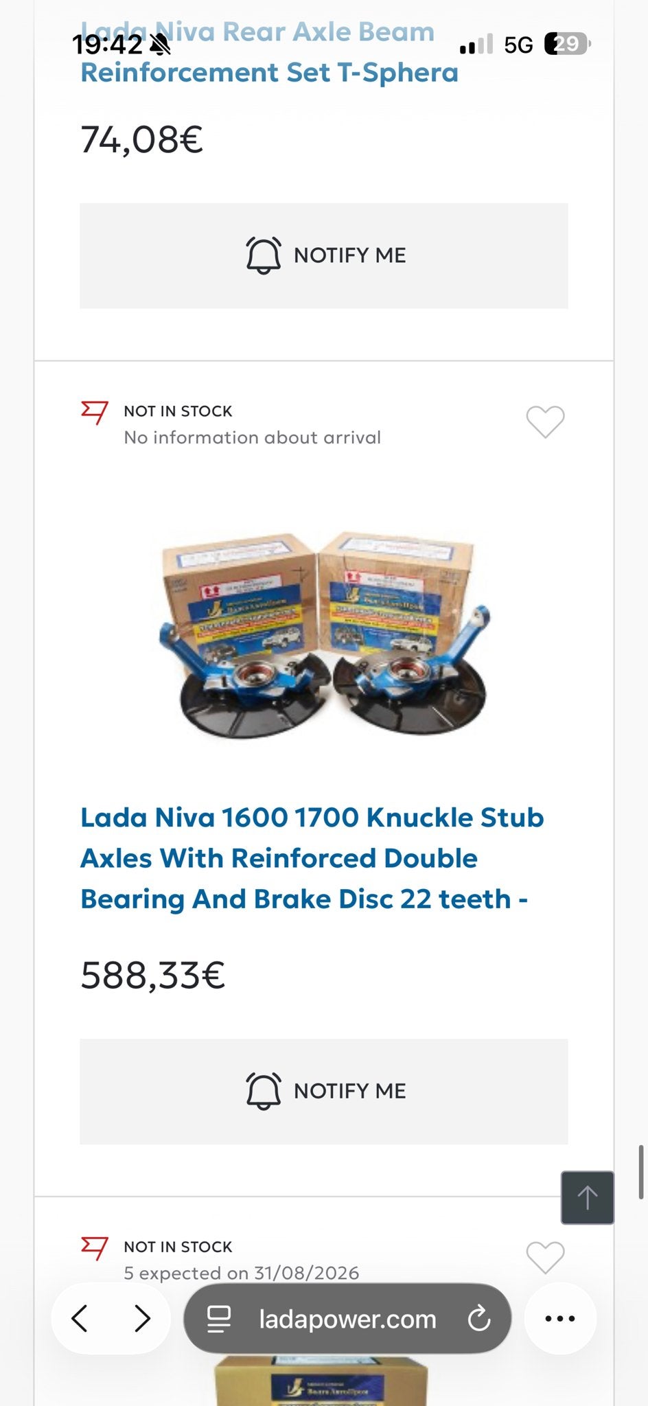 Lada Niva Dubbel Gelagerde Fusestukken met Nieuwe Stuurkogel, Ophalen, Gebruikt, Overige automerken