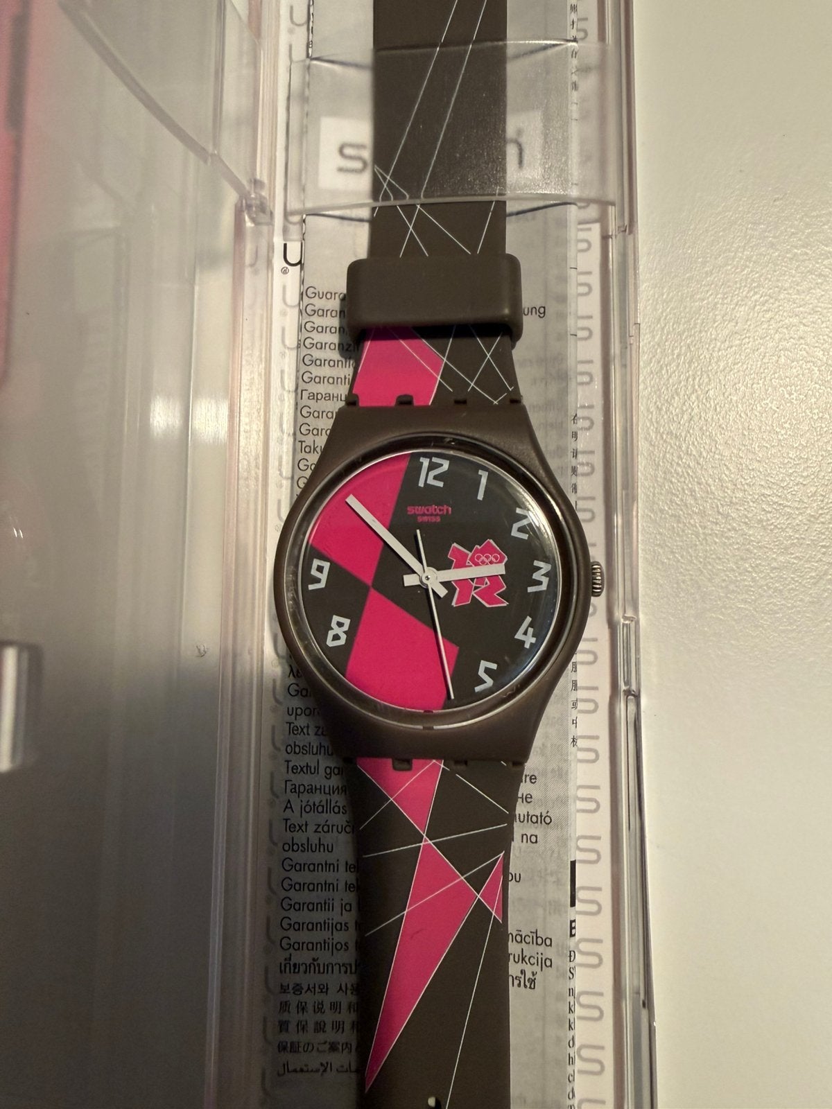 Swatch horloge Olympische spelen London 2012 NIEUW, Kunststof, Polshorloge, Swatch, Nieuw