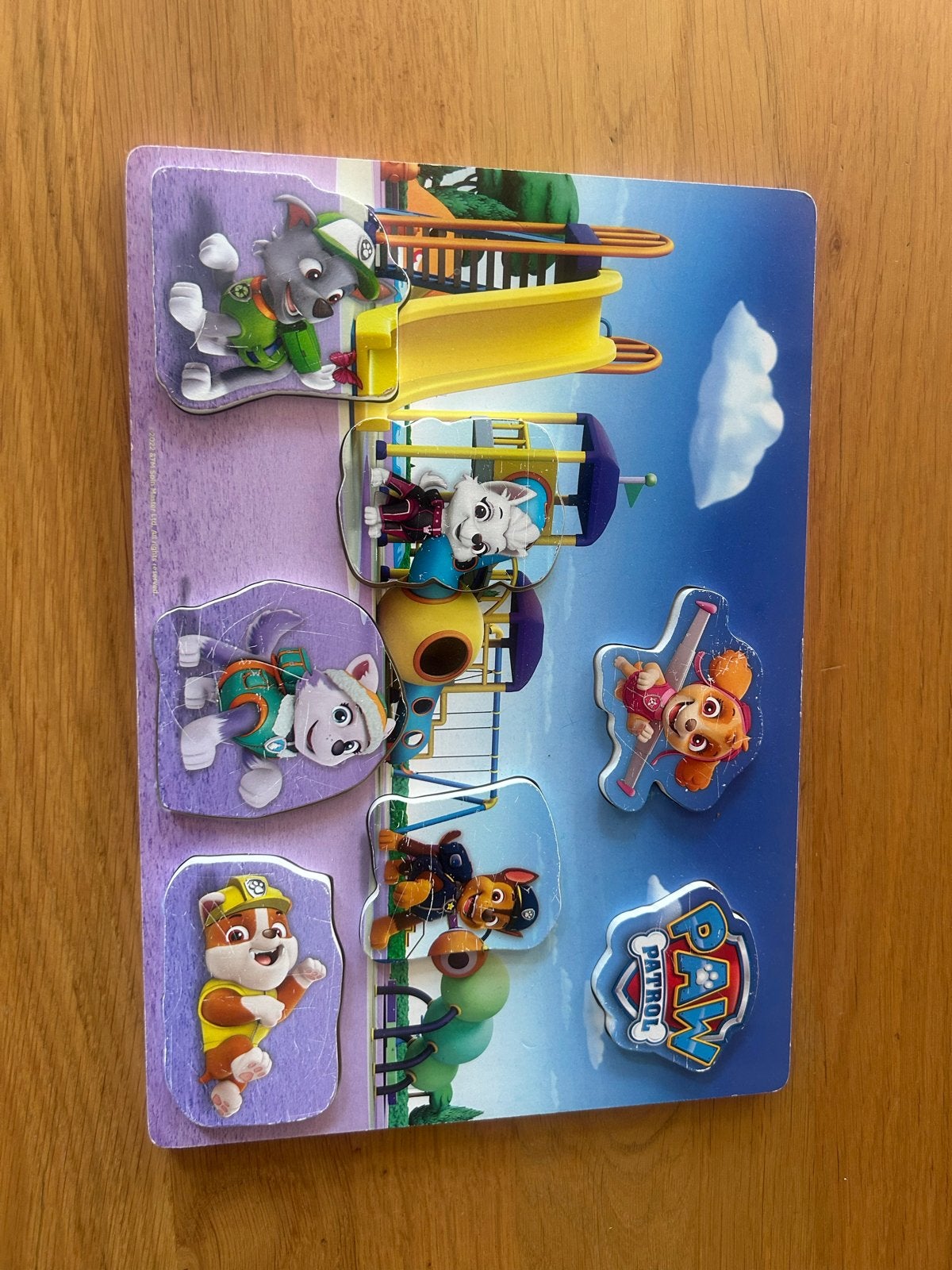 Paw Patrol Houten Puzzel met 6 Stukjes, Ophalen, 2 tot 4 jaar, Gebruikt, Van hout