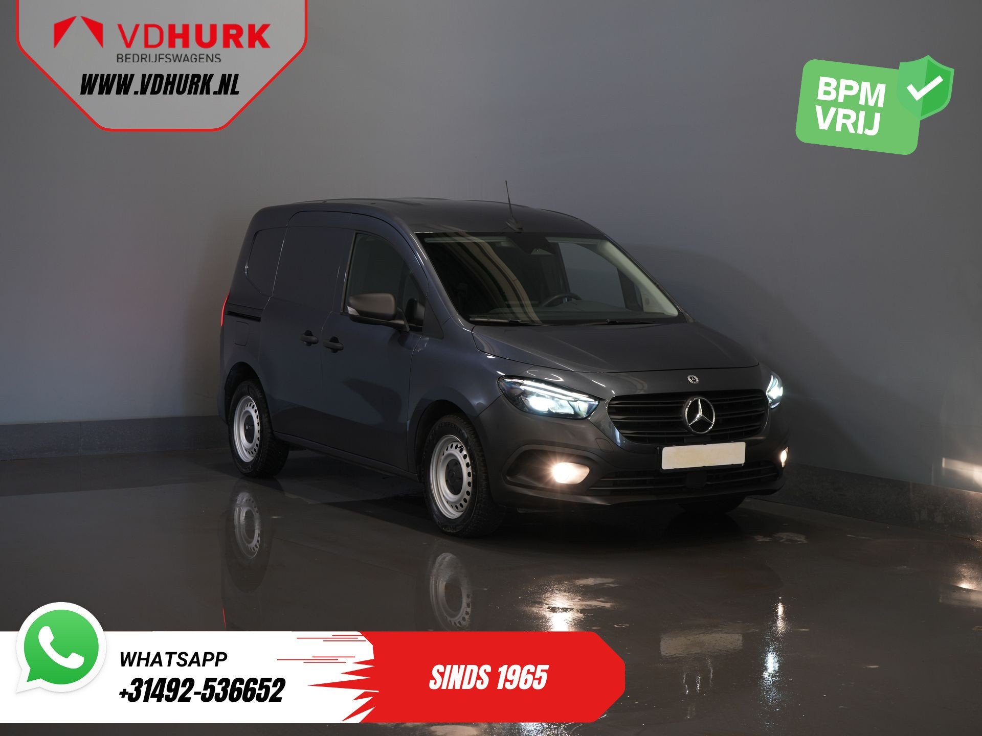 Mercedes-Benz Citan 112 CDI Aut. LED/ Carplay/ 3Pers/ Stoelv, Auto's, Bestelauto's, Stof, Gebruikt, 4 cilinders, 1618 kg