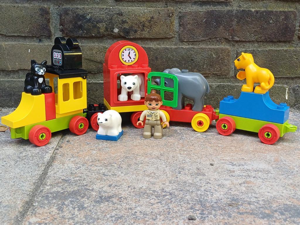 Duplo trein met dieren, Ophalen of Verzenden, Gebruikt, MOC (eigen creatie), Duplo