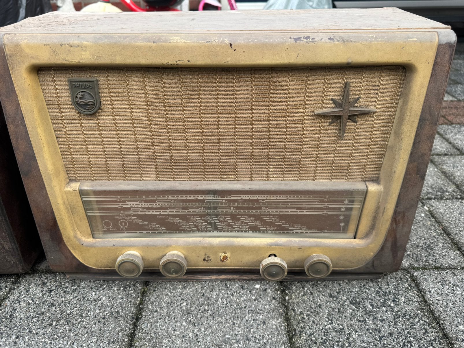 Oude lampenradios voor restauratie of onderdelen in 1 koop, Antiek en Kunst, Antiek | Tv's en Audio, Ophalen