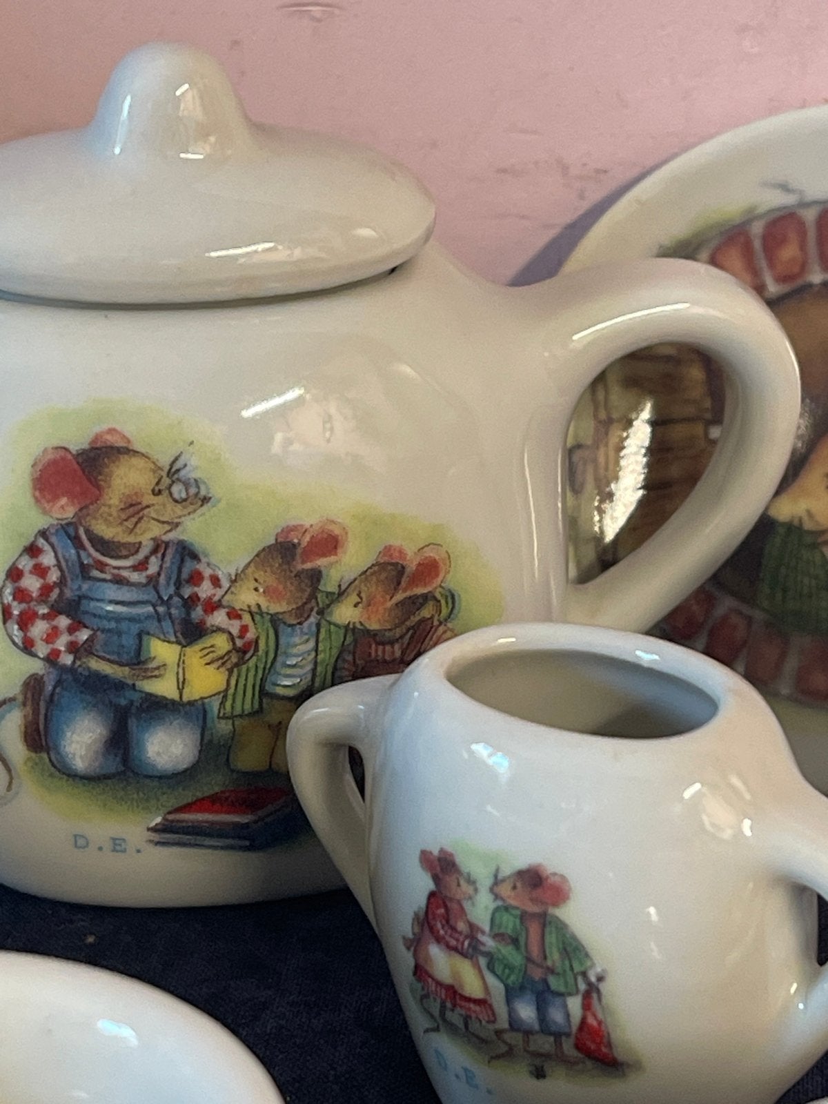 Vintage poppen of kinder Theeserviesje - D.E., Antiek en Kunst, Ophalen of Verzenden