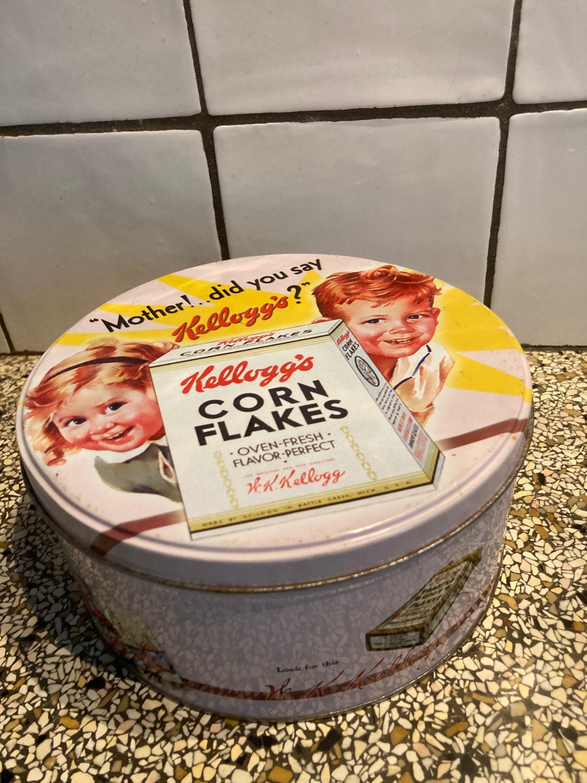 Blik corn flakes, Verzamelen, Blikken, Ophalen, Zo goed als nieuw, Overige