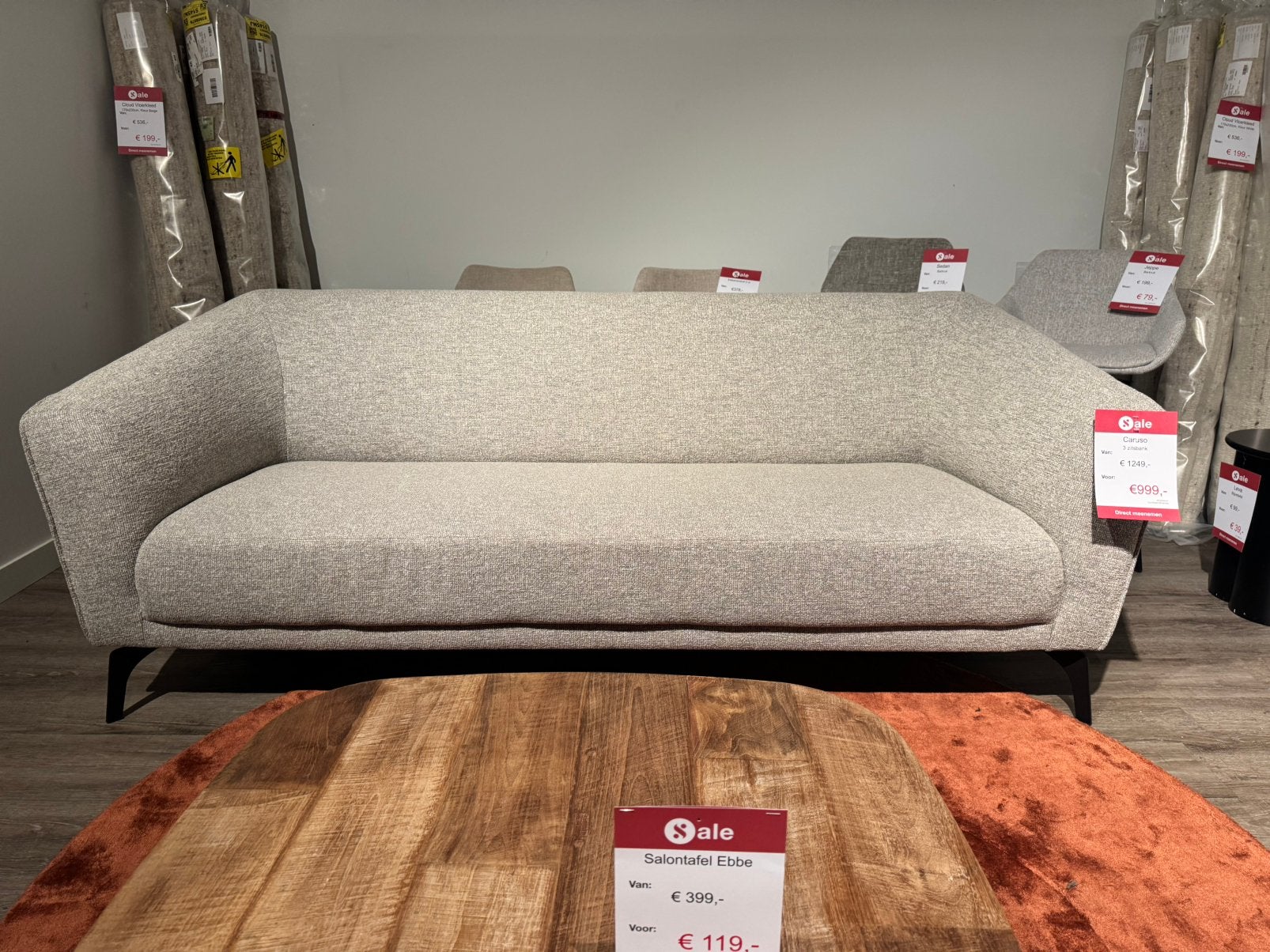 3-zitsbank van Sanders Wonen, Huis en Inrichting, Vaste rug, modern, Driepersoons, 75 tot 100 cm, Ophalen of Verzenden