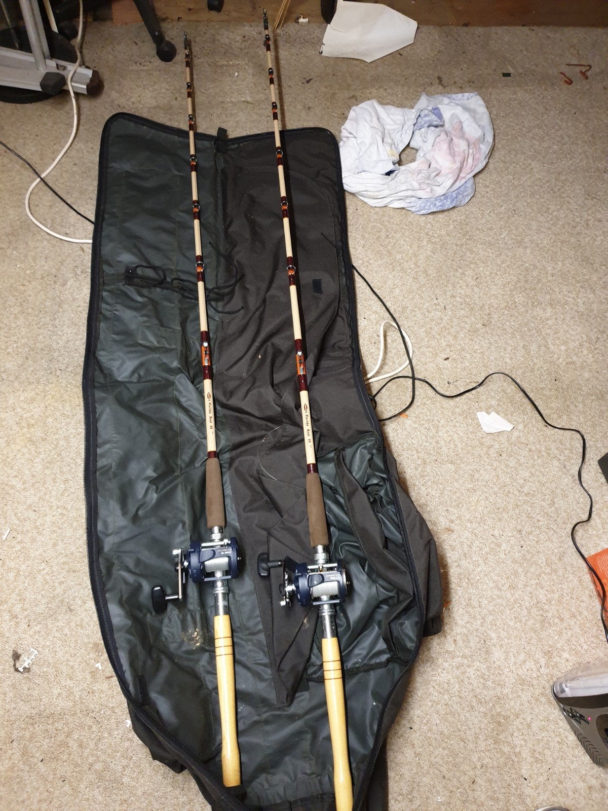ARCA Florida Boat 80 hengel met Okuma molen, Ophalen, Gebruikt, Complete hengel