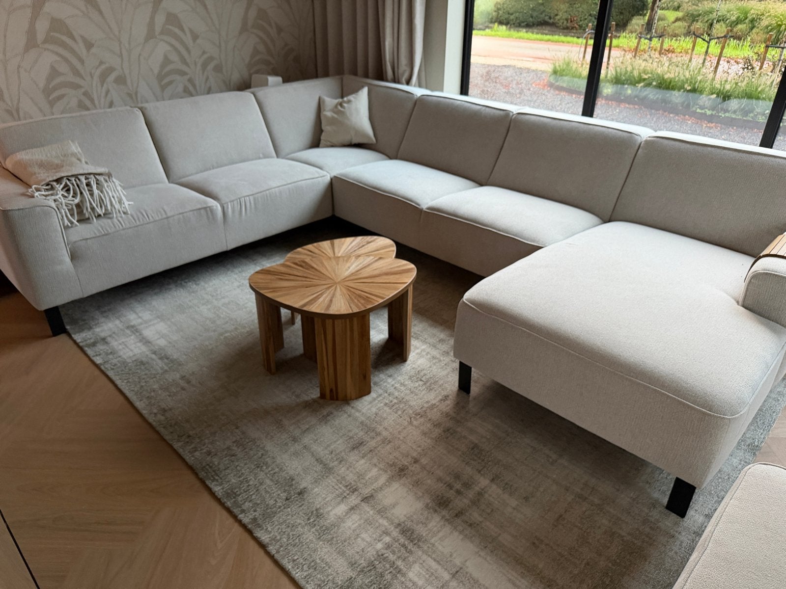Set van 2 vloerkleden: Rond (Ø200) en Rechthoekig (200x300), Rond, Ophalen of Verzenden, Zo goed als nieuw, 200 cm of meer