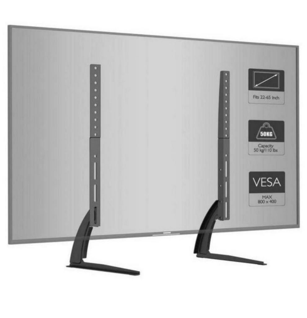 BONTEC Universele tafel- en bureauvoet, tv-standaard 22”-65”, Audio, Tv en Foto, Televisiebeugels, Nieuw, Ophalen of Verzenden