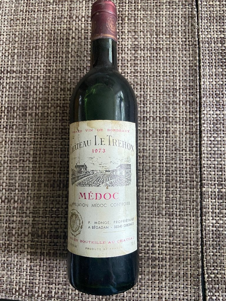 Chateau Le Trehon Grand Vin de Bordeaux 1973 Médoc., Frankrijk, Ophalen of Verzenden, Zo goed als nieuw, Rode wijn