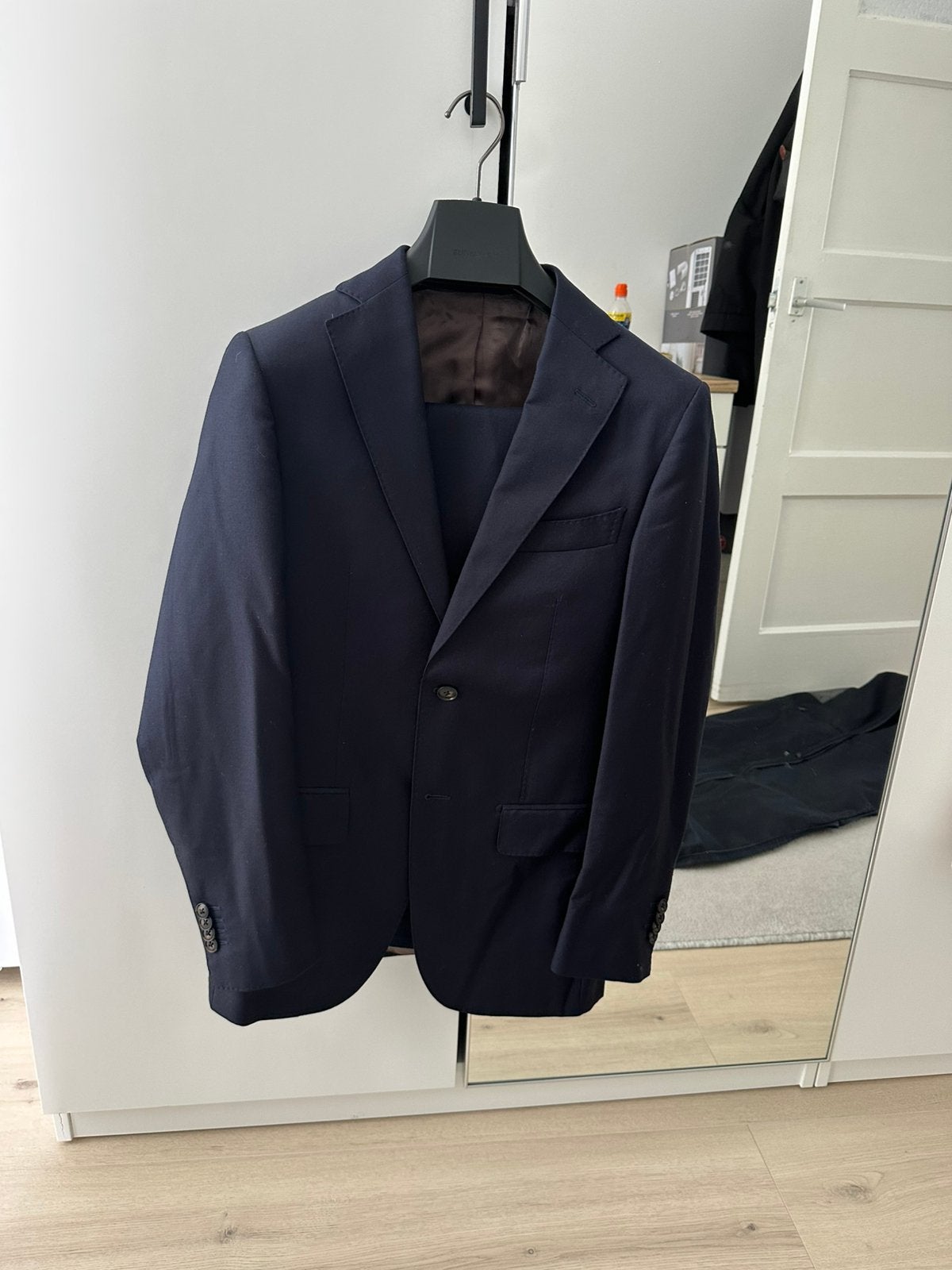 Suitsupply marine blauw pak met broek, Kleding | Heren, Ophalen, Zo goed als nieuw, Blauw