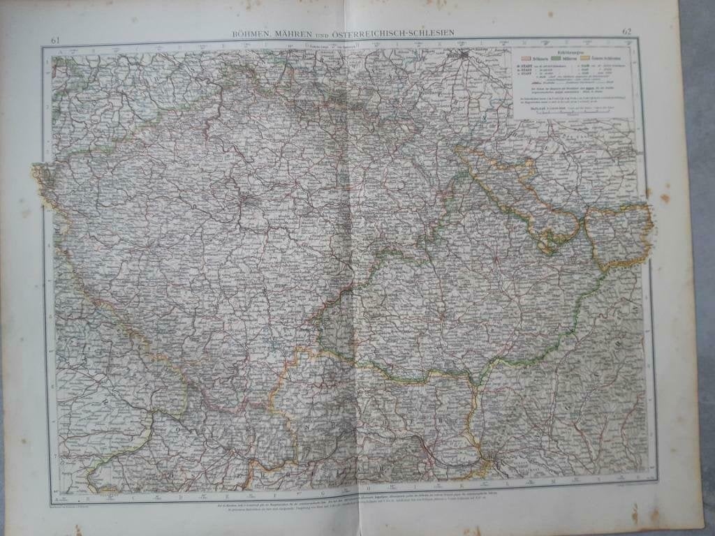 61-62/ Böhmen , Mähren & Österreischisch Schleisien uit 1899, Ophalen of Verzenden
