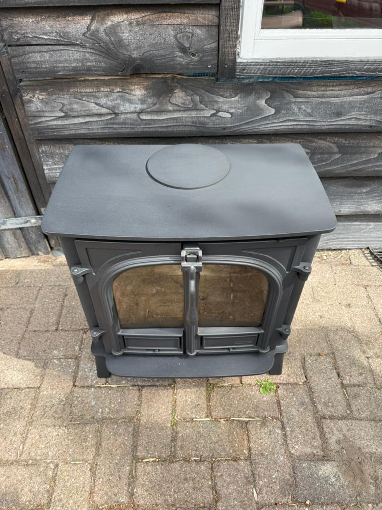 Stovax Stockton 8 gietijzeren houtkachel, Huis en Inrichting, Kachels, Gebruikt, Houtkachel, Ophalen of Verzenden, Vrijstaand