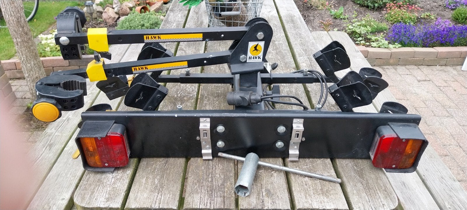 Hawk Spinder fietsenrek voor 2 fietsen RH-2-F, kantelbaar, Ophalen, Gebruikt, 2 fietsen, Trekhaakdrager