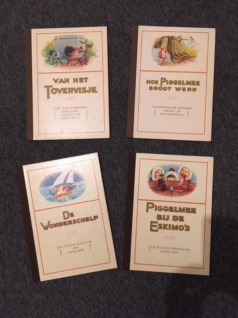 Te koop: retro/vintage 4x piggelmee boek in goede staat!!, Ophalen of Verzenden, Gelezen, Prentenboek