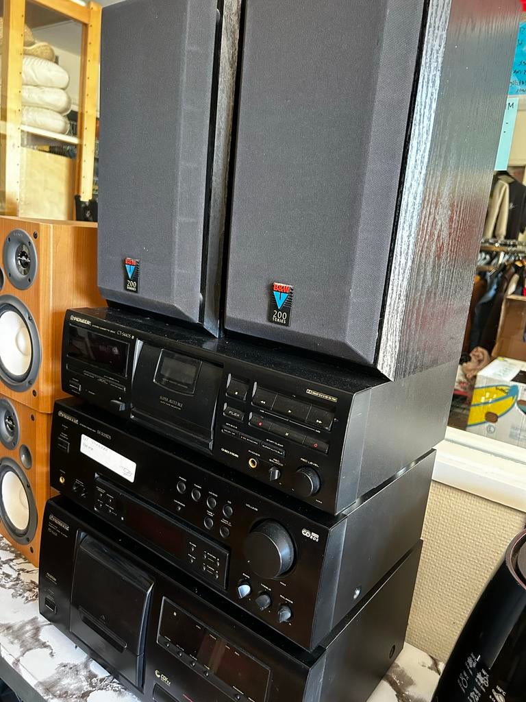 Pioneer Stereo Set met Speakers - Cassette, CD, Versterker, Gebruikt, Cassettedeck, Pioneer, Losse componenten