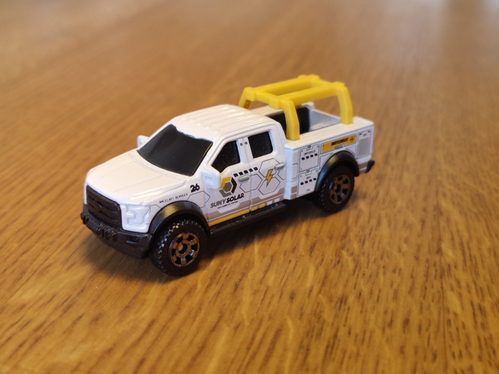 Matchbox Ford F150 Contractor Truck Sunny Solar, Ophalen of Verzenden, Zo goed als nieuw, Bus of Vrachtwagen