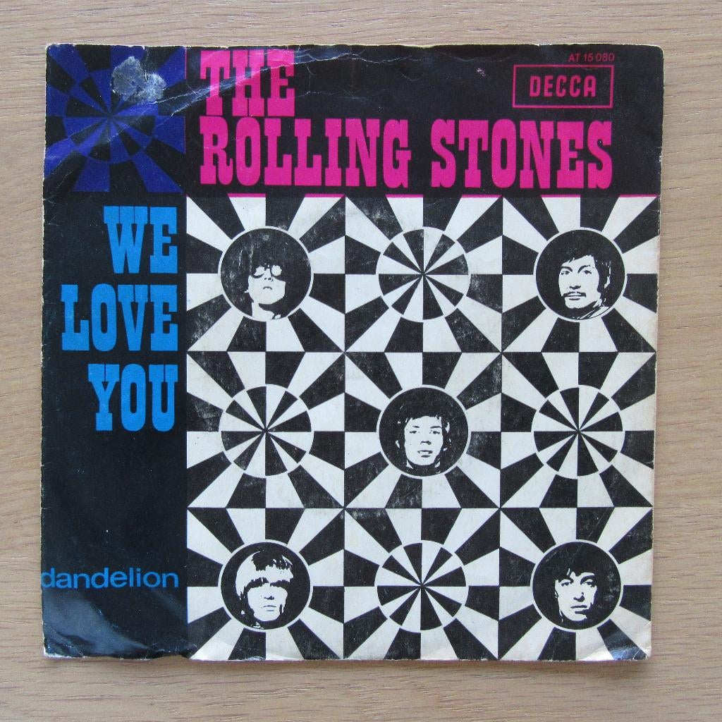 single Rolling Stones: We Love You / Dandelion, Gebruikt, 7 inch, Single, Ophalen of Verzenden