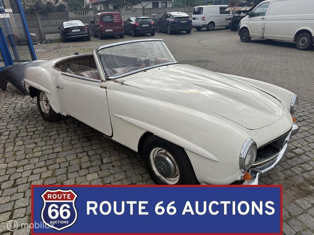 Mercedes-Benz 190SL | 1956 | Route 66 Auctions, Overige carrosserieën, Zwart, Mercedes-Benz, Bedrijf