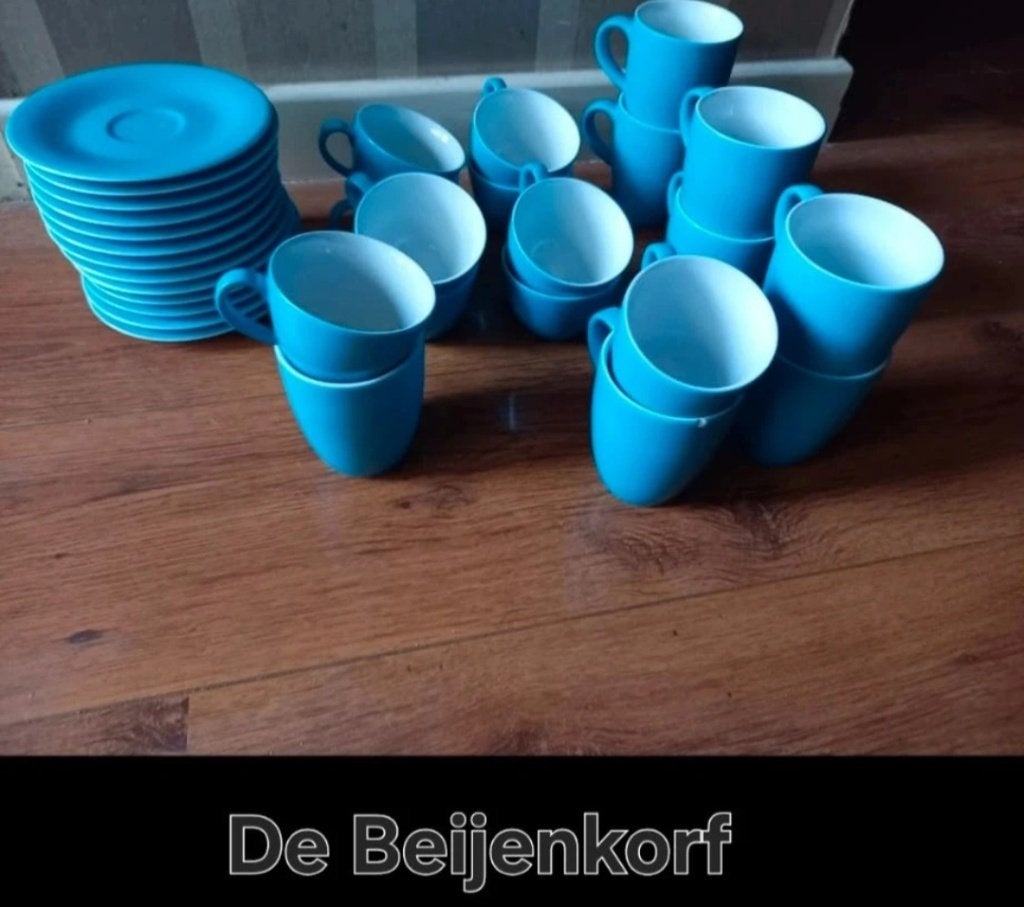 Blauw koffie/thee servies (alles bij elkaar), Ophalen, Gebruikt, Overige merken, Overige stijlen