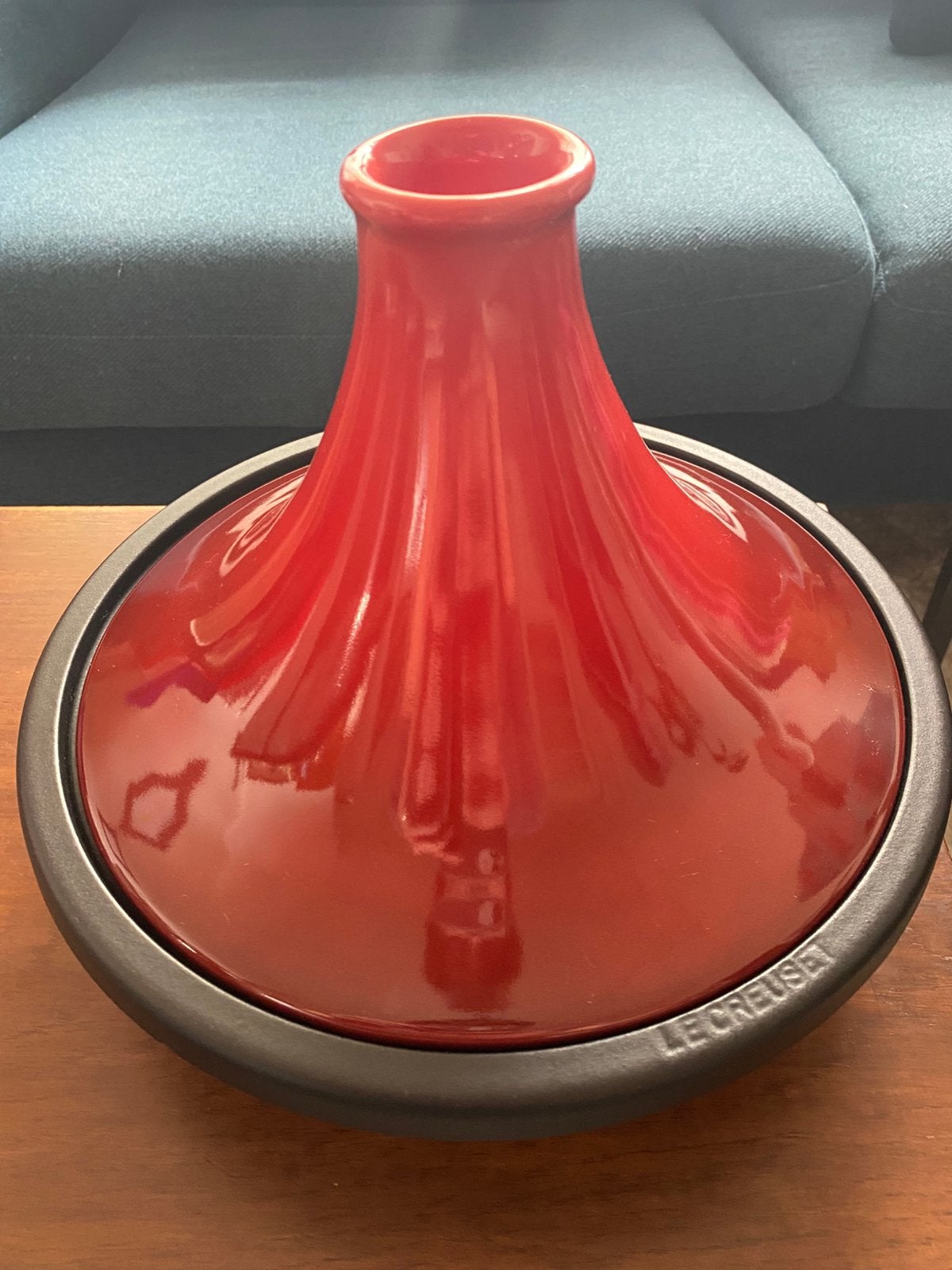 Le creuset tajine cerise rood 27cm, Ophalen, Gietijzer, Tajine, Le Creuset