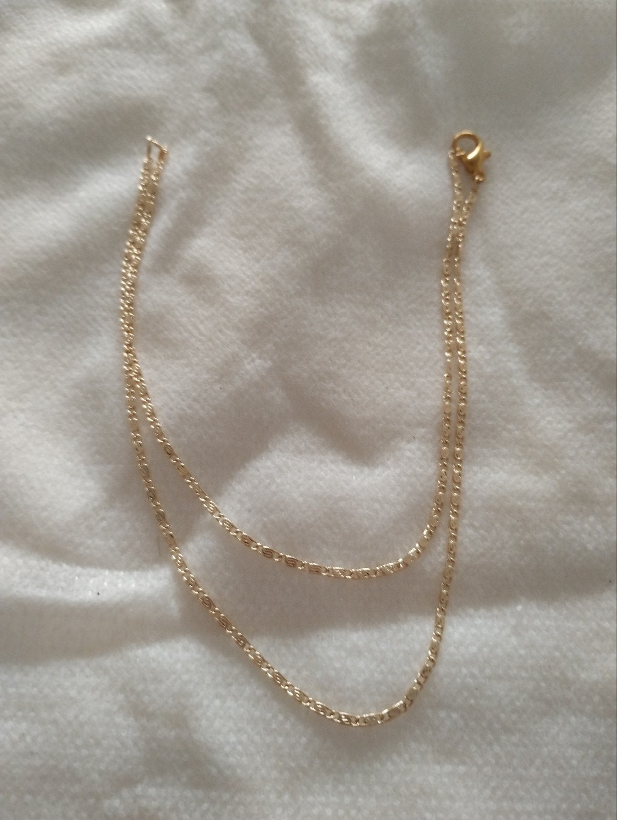 ketting panser 14 karaat vergulde goud 50 cm, Verzenden, Nieuw, Goud, Goud