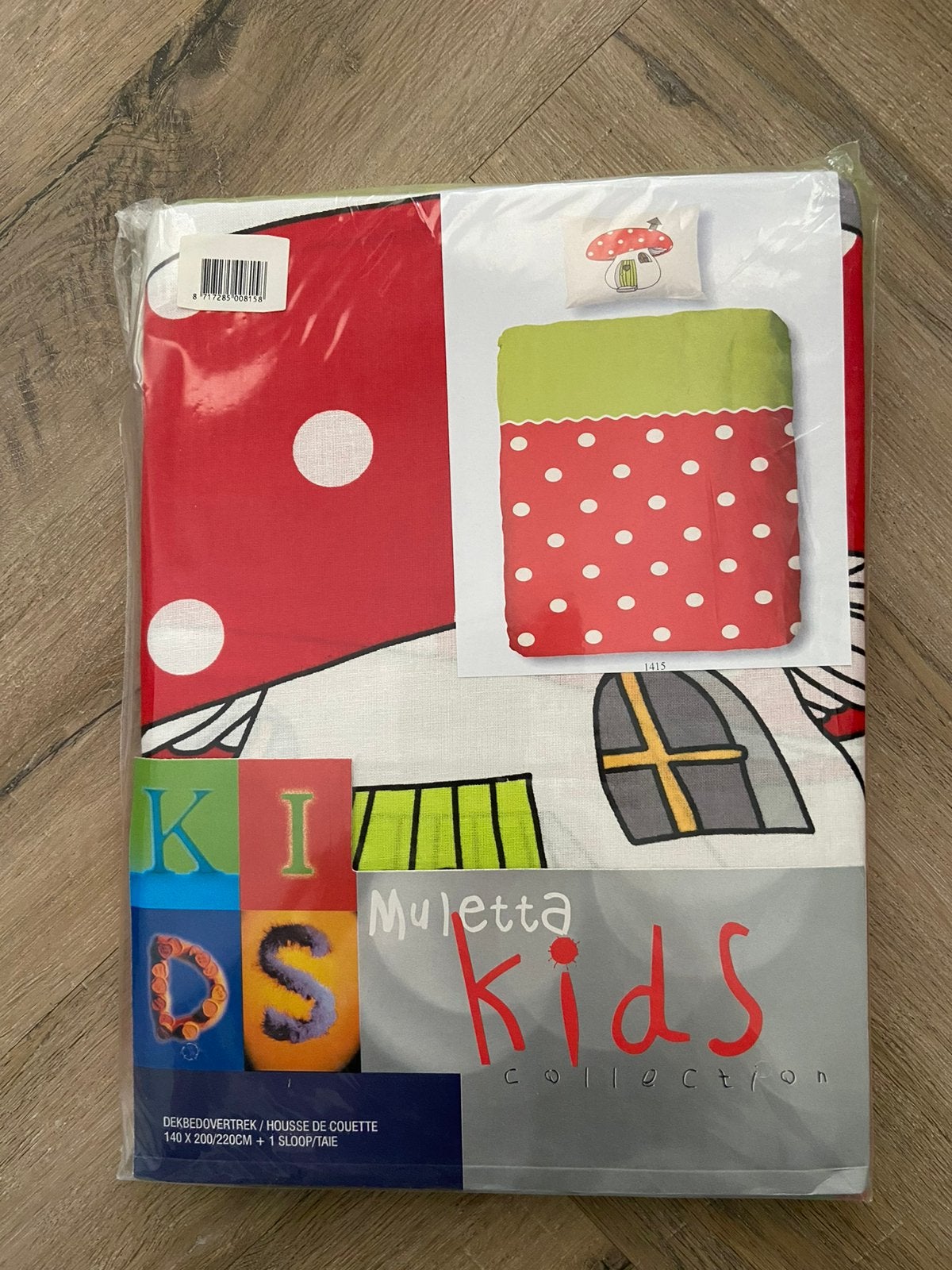 Kinder dekbedovertrek paddenstoel, Jongetje of Meisje, Nieuw, Ophalen of Verzenden, Rood