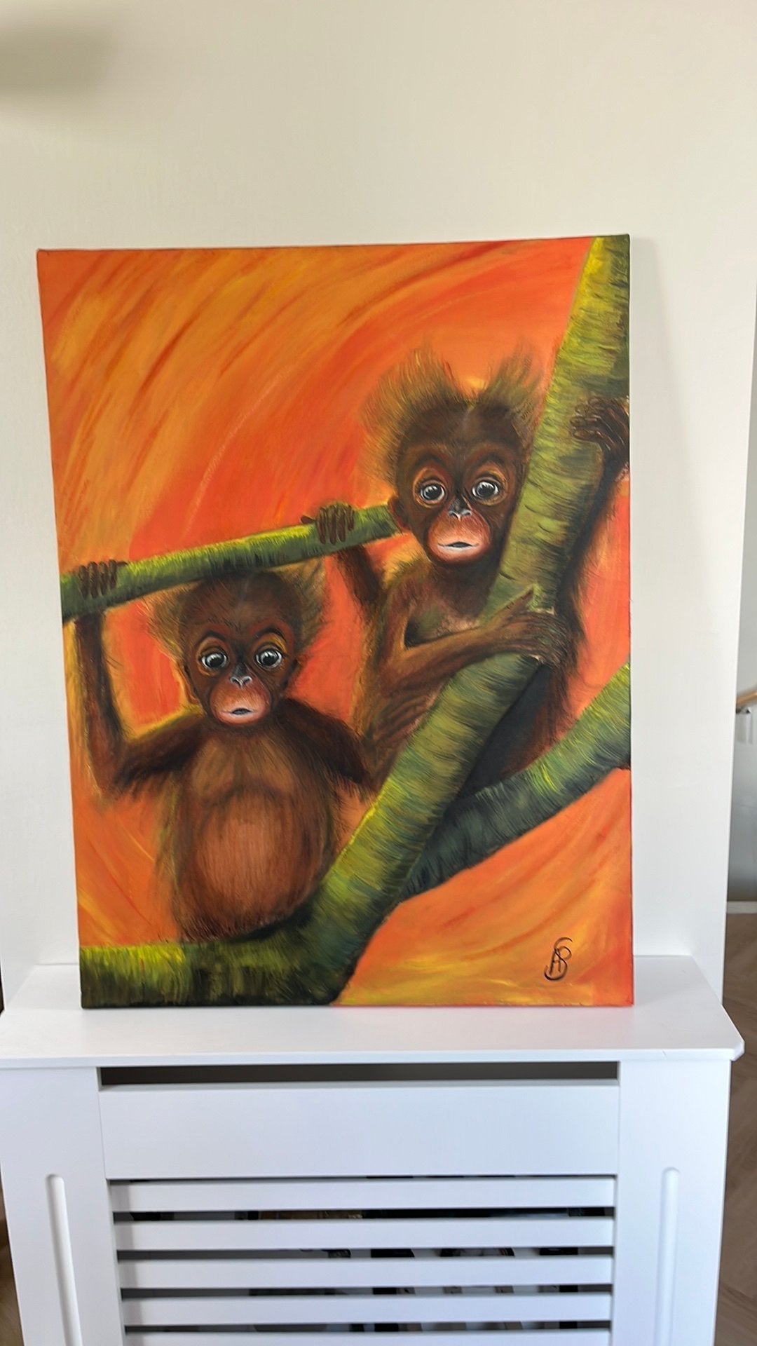 Leuk schilderij, Ophalen, Acrylverf, Handgeschilderd, Dieren