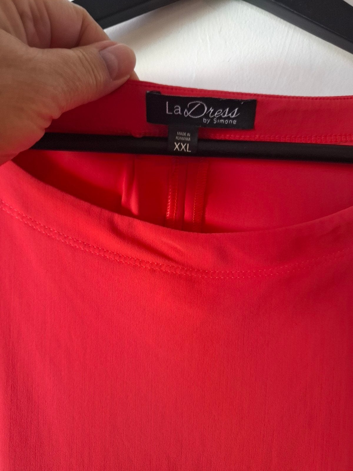 LaDress rode vlinderjurk Caroline maat: XXL/44, Kleding | Dames, Ophalen of Verzenden, Zo goed als nieuw, Nvt, LaDress